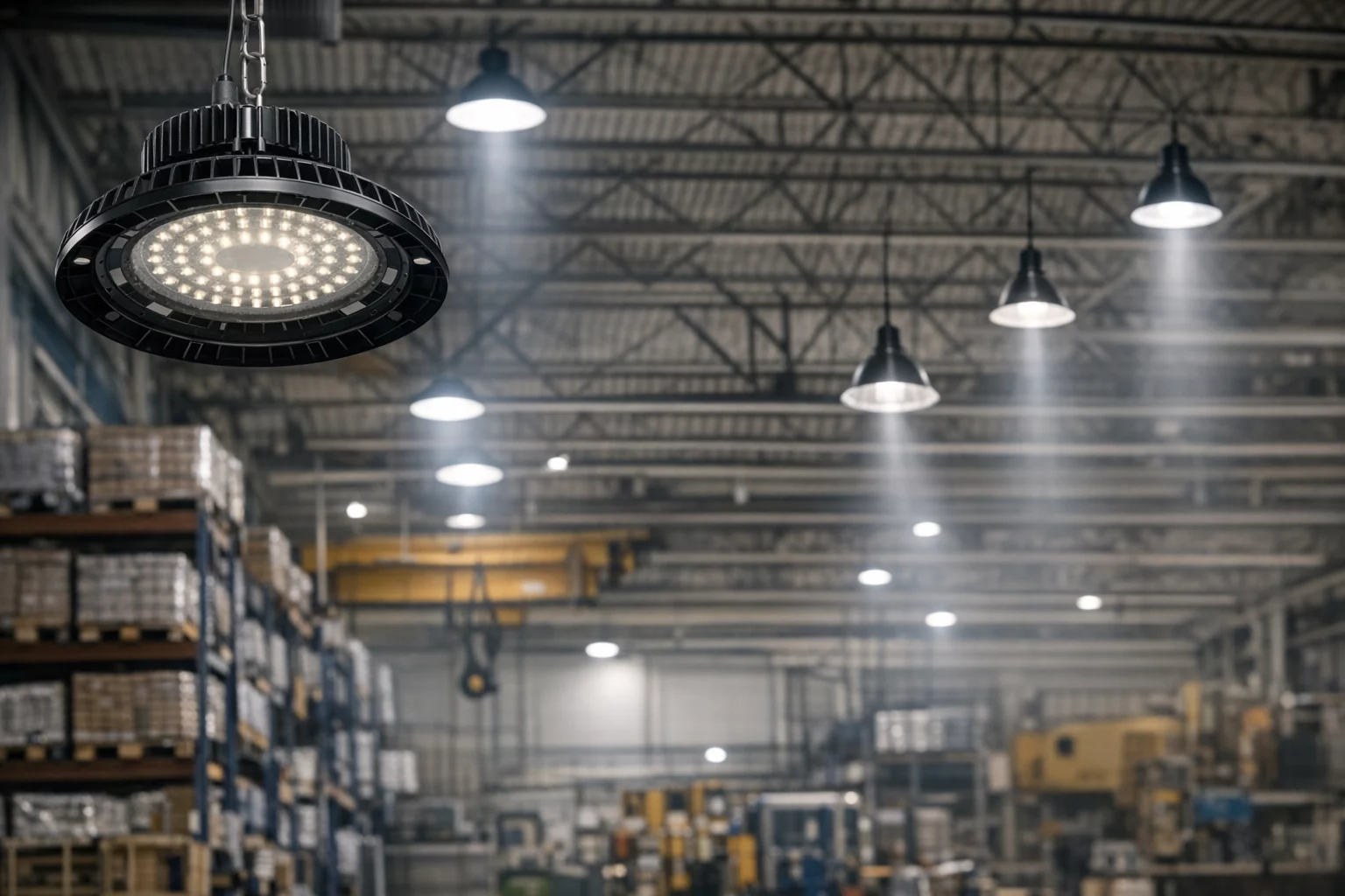 Iluminación industrial según la altura de tu nave