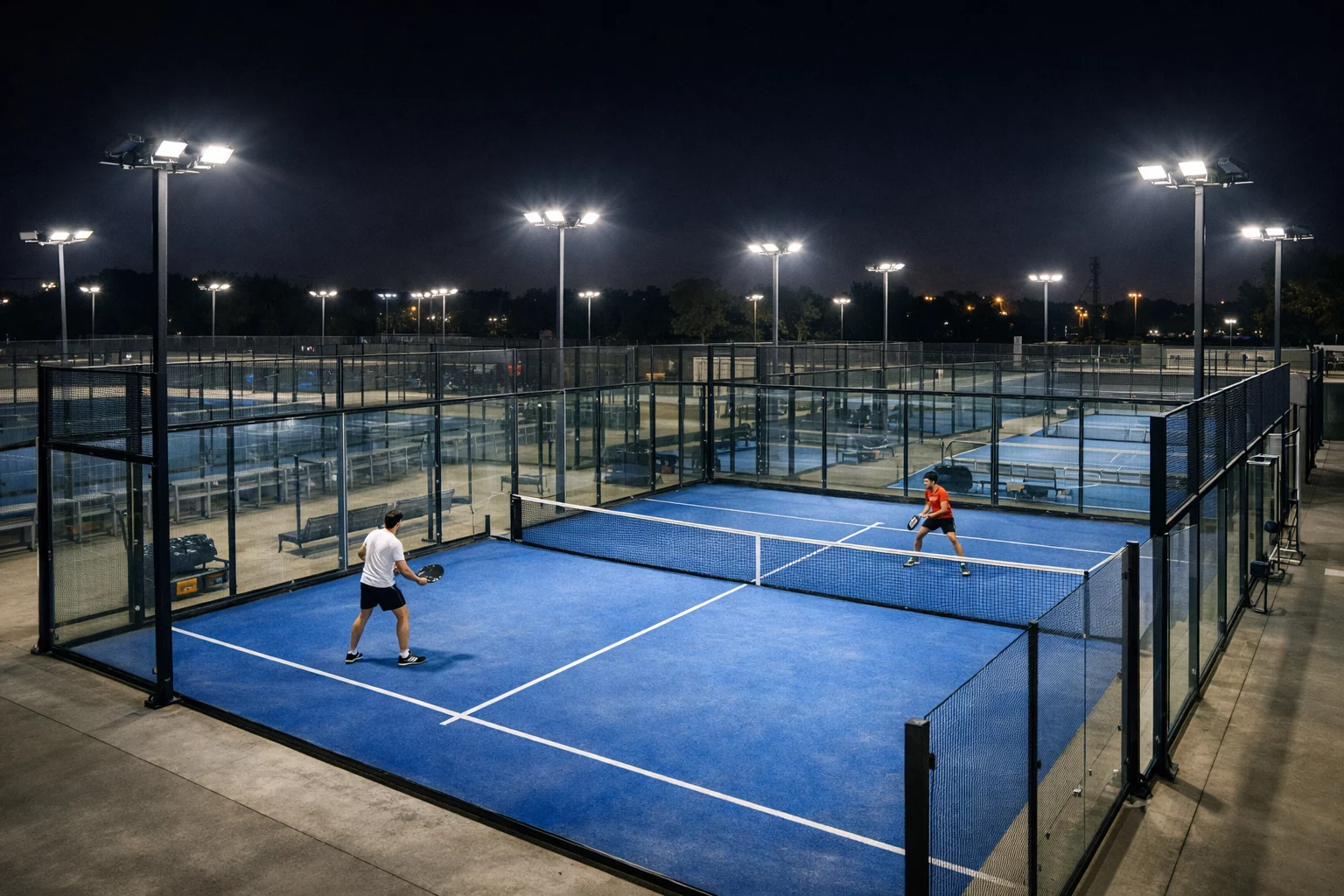 Iluminación LED para pistas de pádel Evitar reflejos