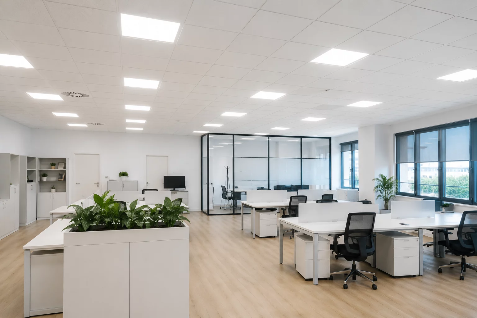 iluminación para oficinas