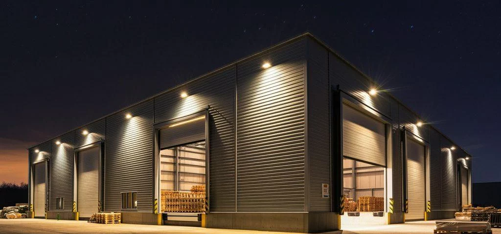 Normativa sobre contaminación lumínica en una instalación de iluminación LED industrial con luminarias de alta eficiencia